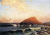 Rock Canvas Paintings - Little Bass Rock Narragansett RI